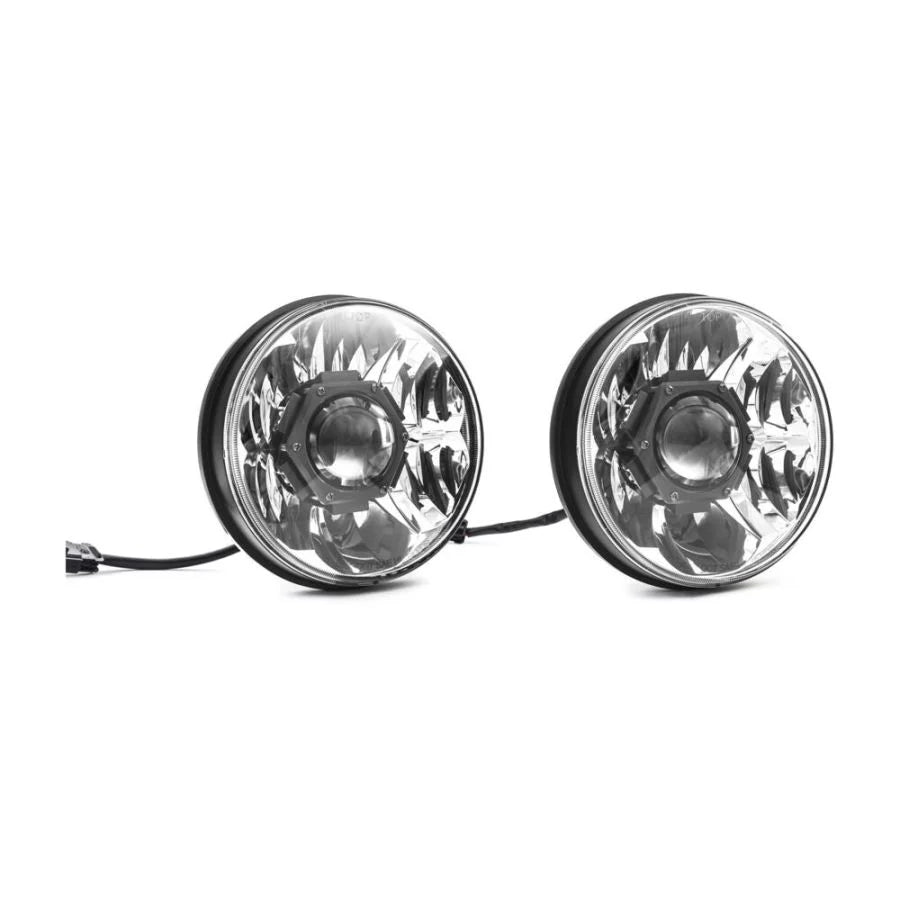 KC HILITES | 7" Gravity LED Pro DOT Headlight - Driving Beam - Pair - Universal / 07-18 Jeep JK (42341)