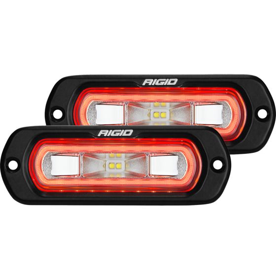 RIGID INDUSTRIES | SR-L Series Off-Road Spreader Pod Red Halo | Pair (53222)