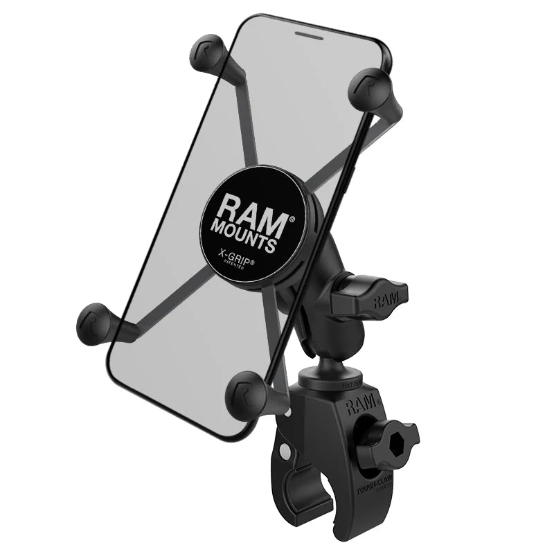 RAM MOUNTS | RAM X-Grip Large Phone Mount with Tough-Claw Small Clamp Base - Short