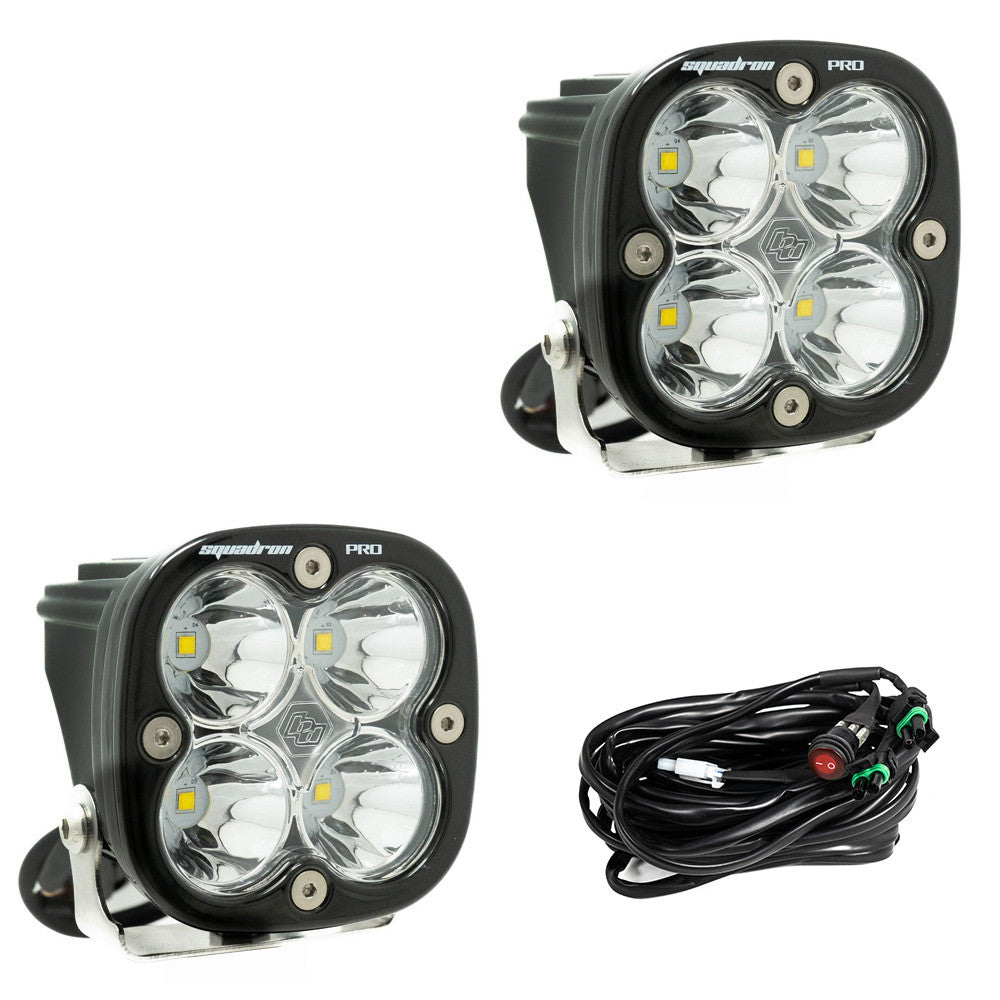 BAJA DESIGNS | Squadron Pro Black LED Auxiliary Light Pod Pair Universal