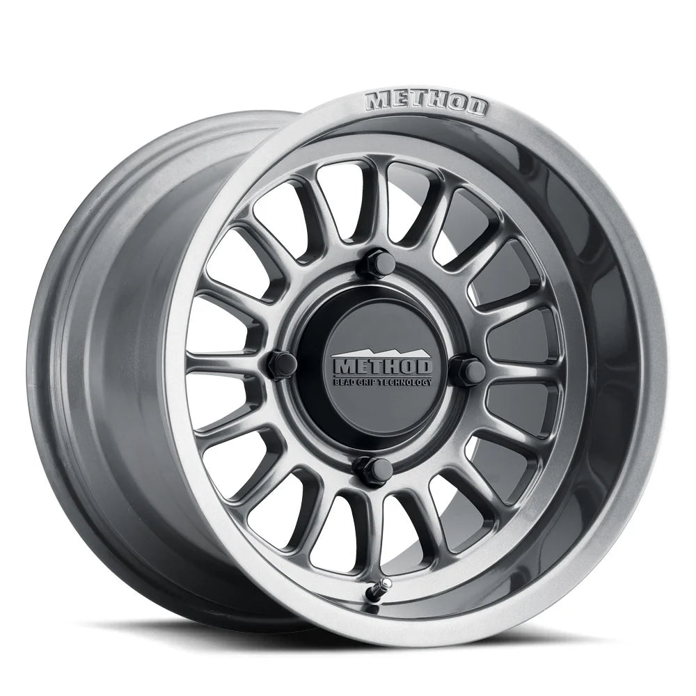 METHOD RACE WHEELS | 411 UTV Bead Grip Gloss Titanium Single Wheel (MR41157046843)