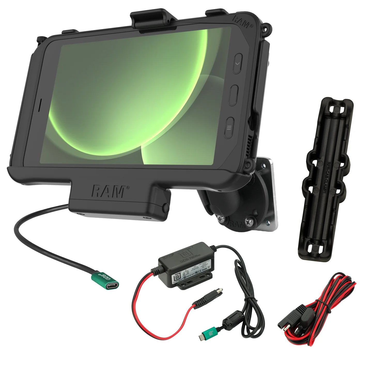 RAM MOUNTS | RAM® EZ-Roll'r™ USB-C Powered Mount for Samsung Tab Active5 & 3