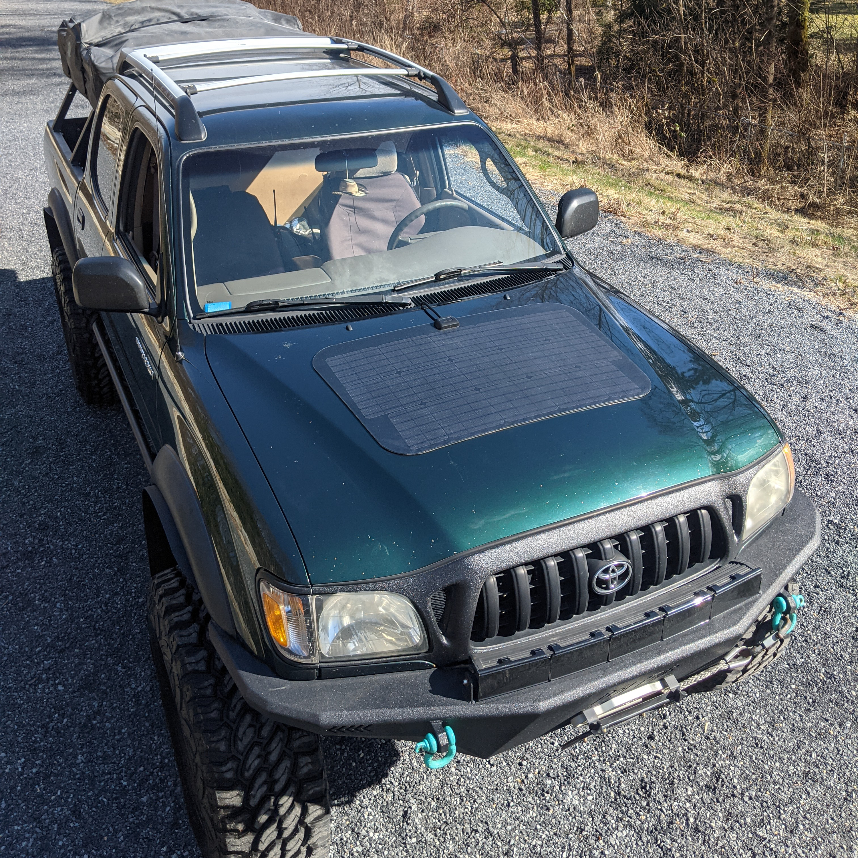 cascadia 4x4 hood solar panel for toyota tacoma 1st gen