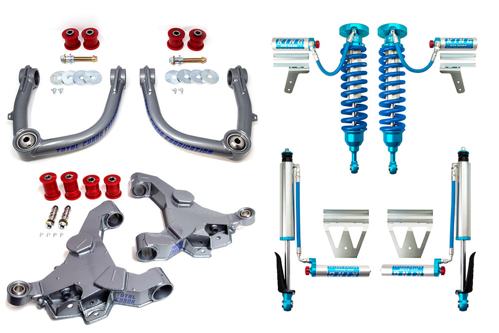 TOTAL CHAOS FABRICATION | Land Cruiser 200 Series (2008 - 2021) Mid Travel Lift Kit W/ Front And Rear 2.5 Inch Diameter Adjustable Shocks (08-25-K3A)