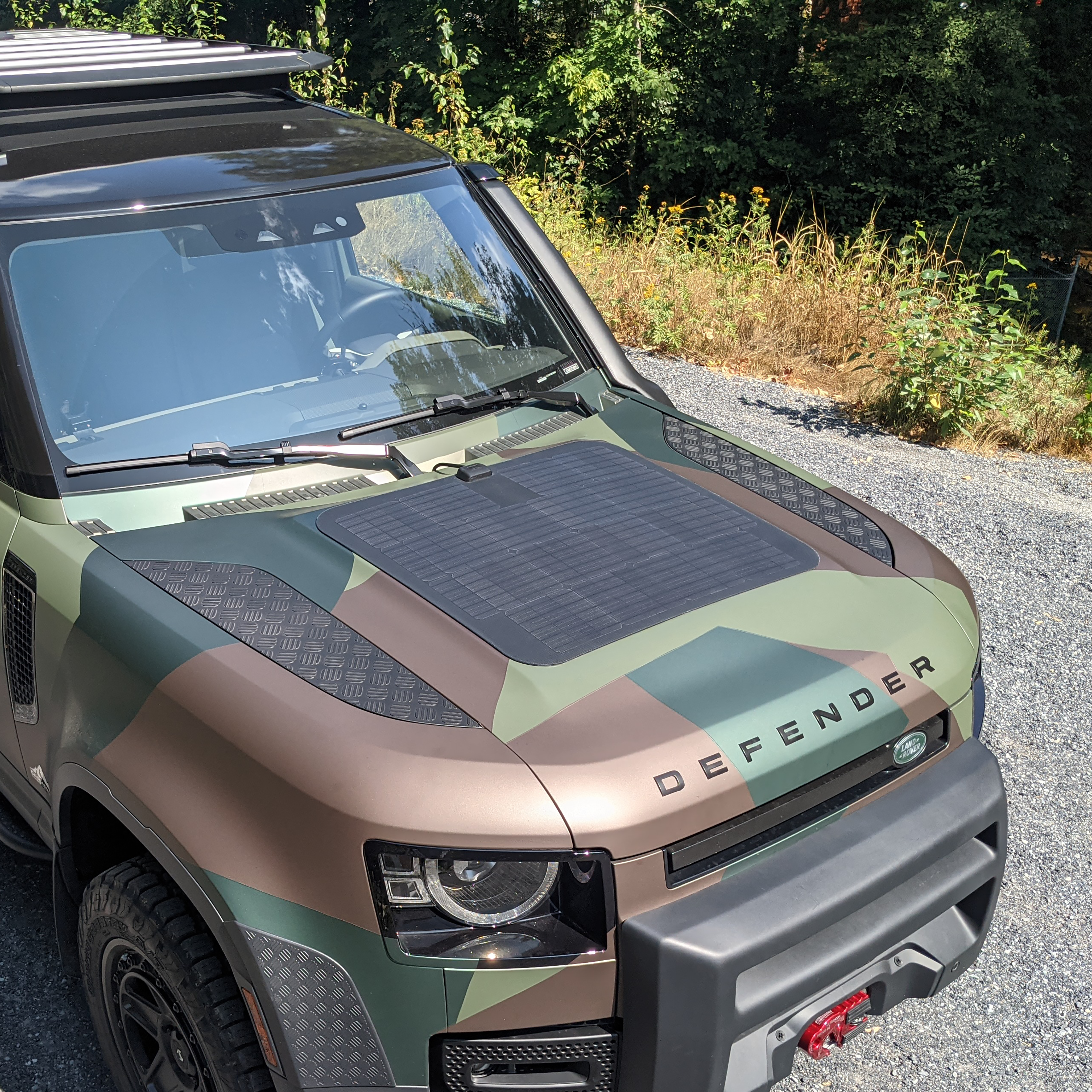 bonnet solar panel hood solar panel for 2020 to present landrover defender