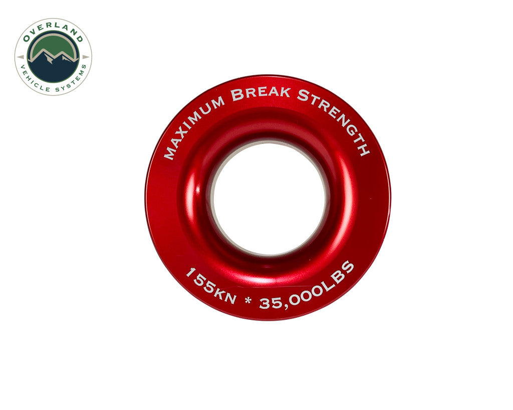 OVERLAND VEHICLE SYSTEMS | Recovery Ring 2.5" 10,000 lb. Red With Storage Bag (19240005)