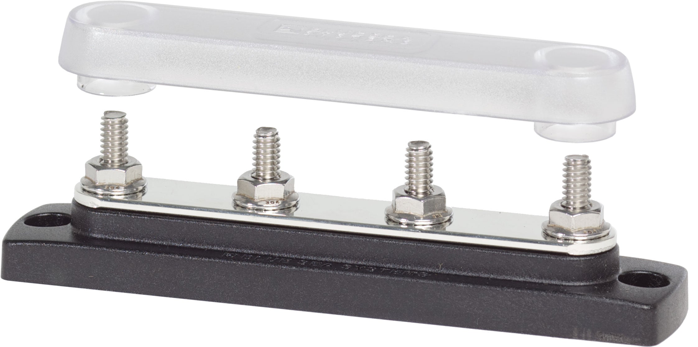 BLUE SEA SYSTEMS | Common 150A BusBar Four 1/4" 20 Studs with Cover (2307)