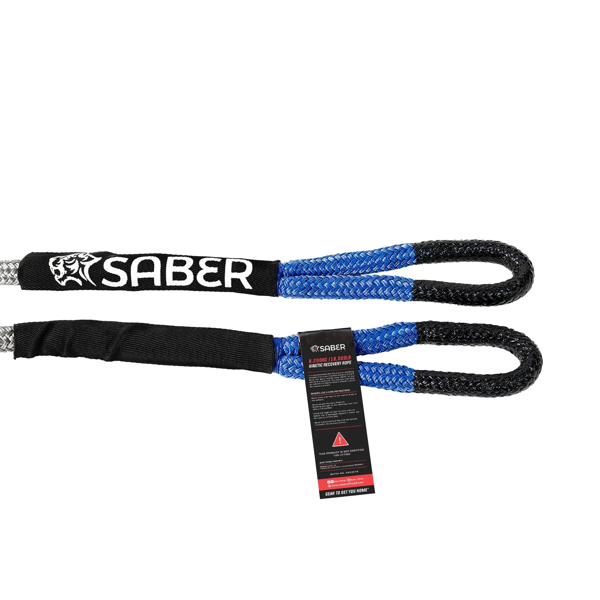 SABER OFFROAD | 8,200KG Kinetic Recovery Rope (SBR-8KRR)