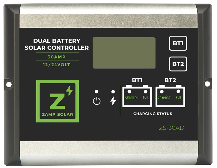 ZAMP SOLAR | 30 Amp Dual Battery 5 Stage PWM Charge Controller