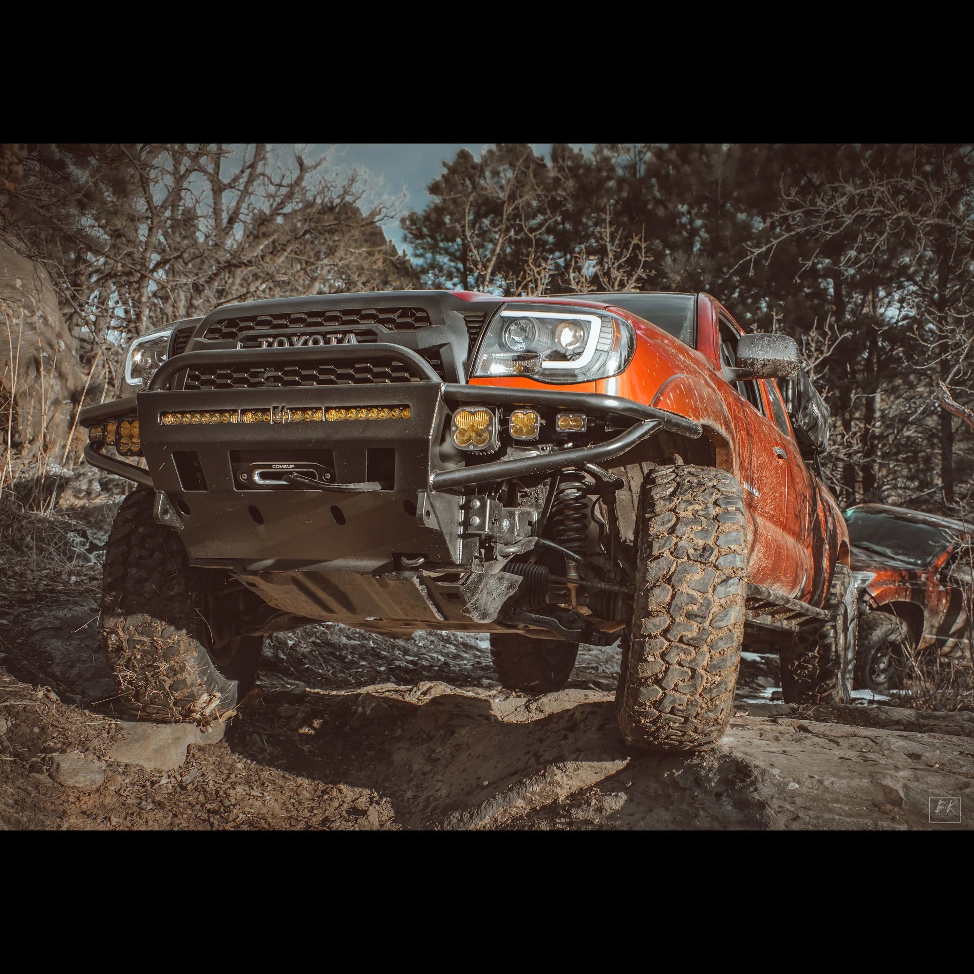 C4 FABRICATION | Tacoma 2nd Gen Hybrid Front Bumper With Wider Bumper