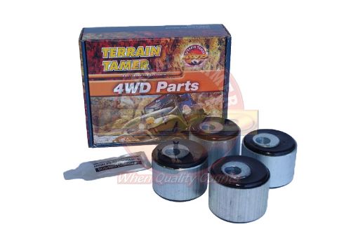 TERRAIN TAMER | Land Cruiser 70 Series HZJ76 & VDJ76 From 1/2007 Front Castor Bushing Kit Correction 3.5 DEG Raised Height 2" Synthetic (TSBK0013)