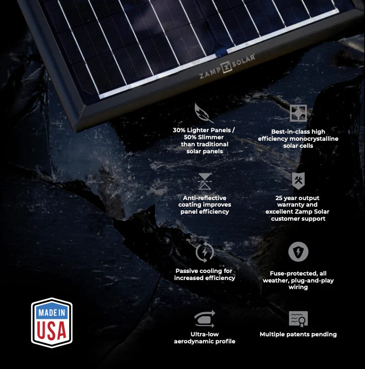 ZAMP SOLAR | Obsidian Series 25 Watt Solar Panel Kit (ZSK1012)