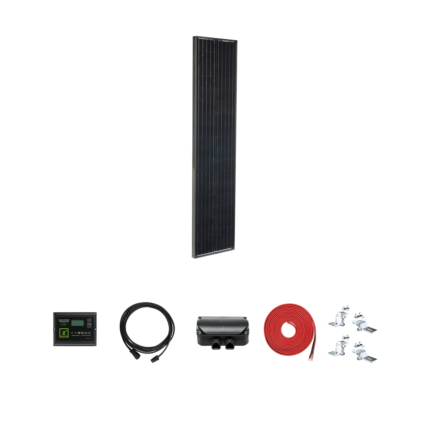 ZAMP SOLAR | Legacy Black 95 Watt Solar Panel Deluxe Kit (KIT1021)