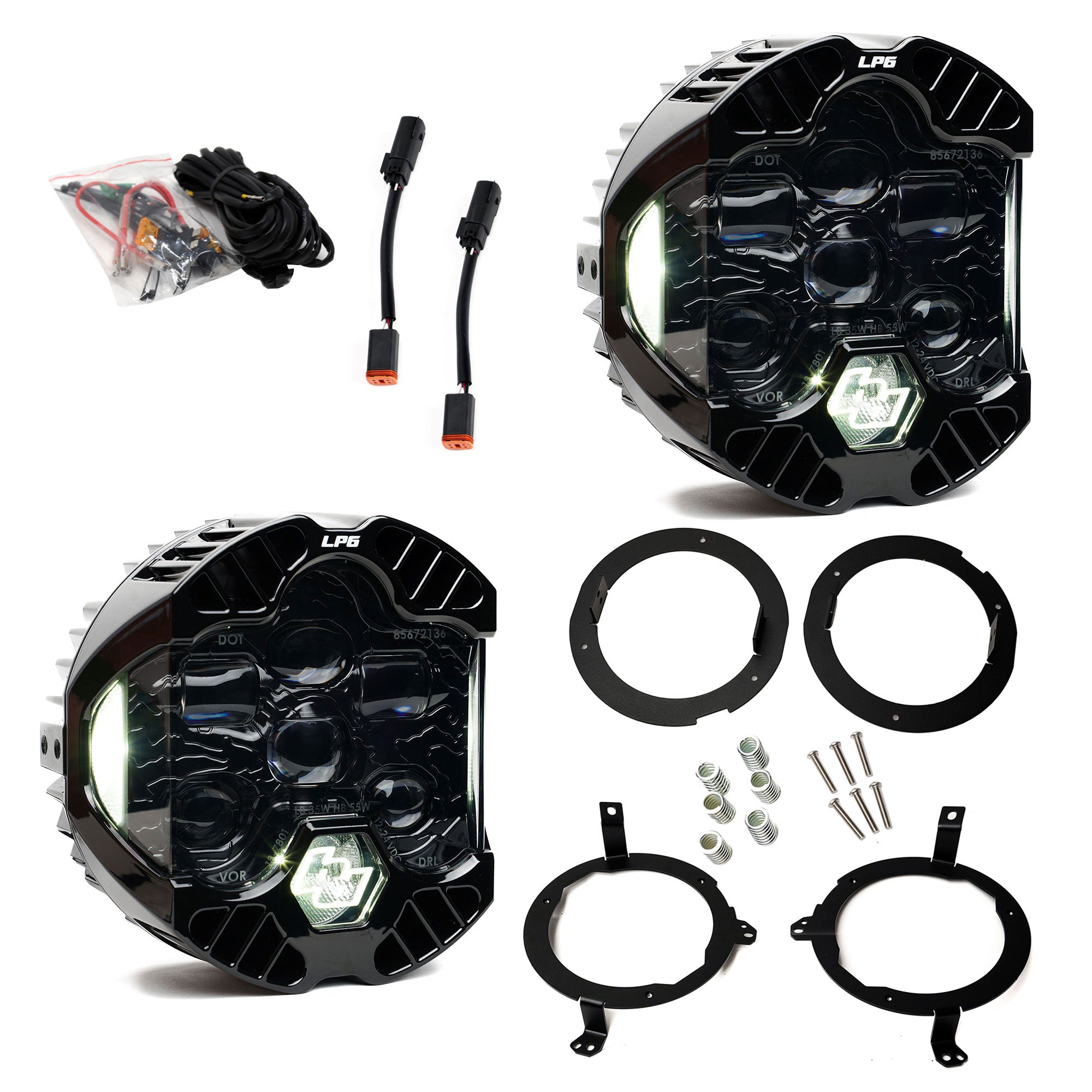 BAJA DESIGNS | DOT LP6 LED Headlight Kit - Jeep 2018-2026 Wrangler JL; 2020-2026 Gladiator JT; NOTE w/Halogen Headlights