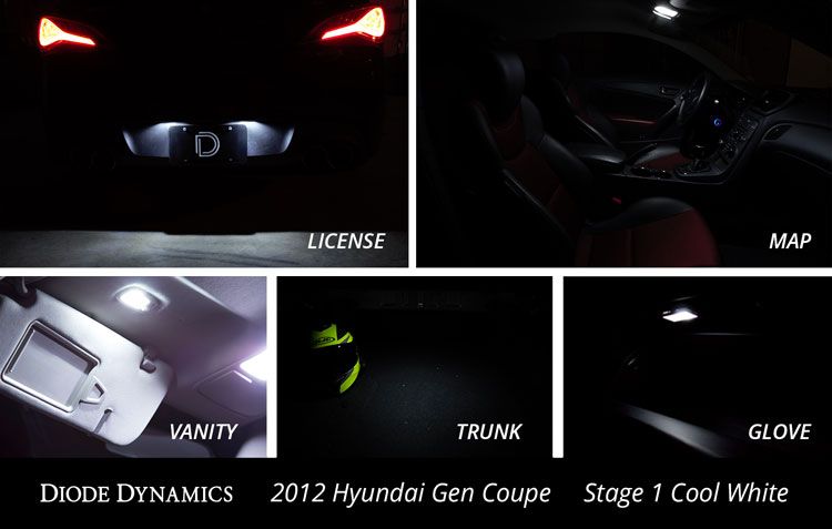 DIODE DYNAMICS | Hyundai Genesis Coupe 2010-2016 Interior LED Conversion Kit