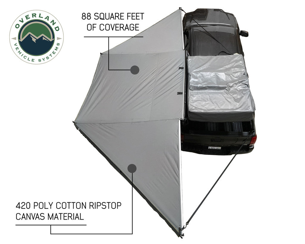 OVERLAND VEHICLE SYSTEMS | 180 Awning with Bracket Kit for Mid High Roofline Vans (19609908)