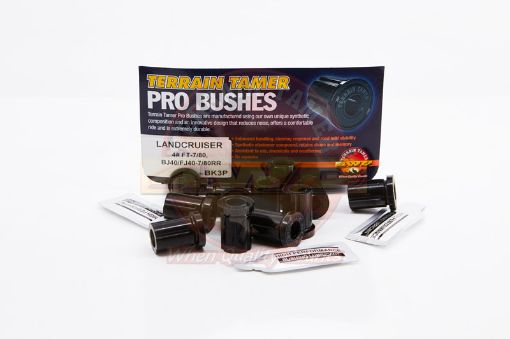 TERRAIN TAMER | Land Cruiser FJ45 & HJ45 Up To 7/1980 Front Pro Bushings Shackle Kit Synthetic (BK3P)