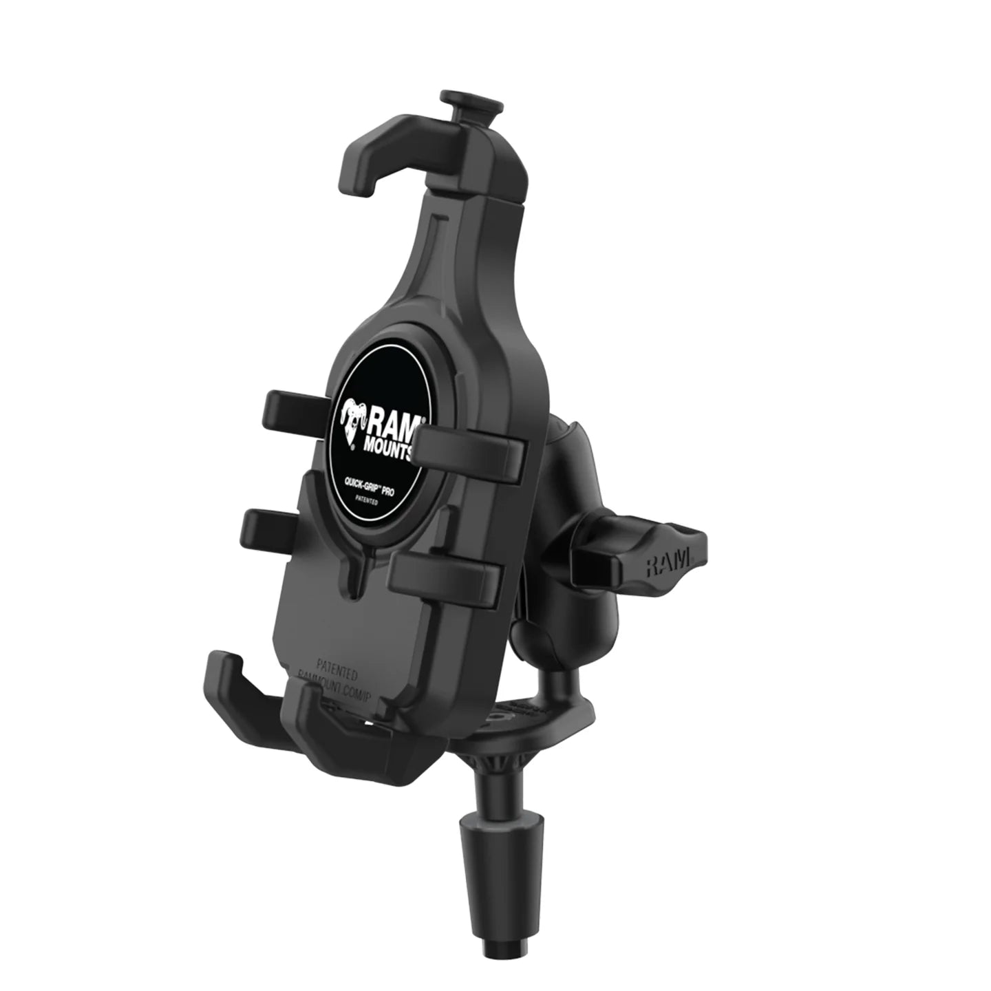 RAM MOUNTS | RAM Quick-Grip Pro Phone Mount with Fork Stem Base - Short