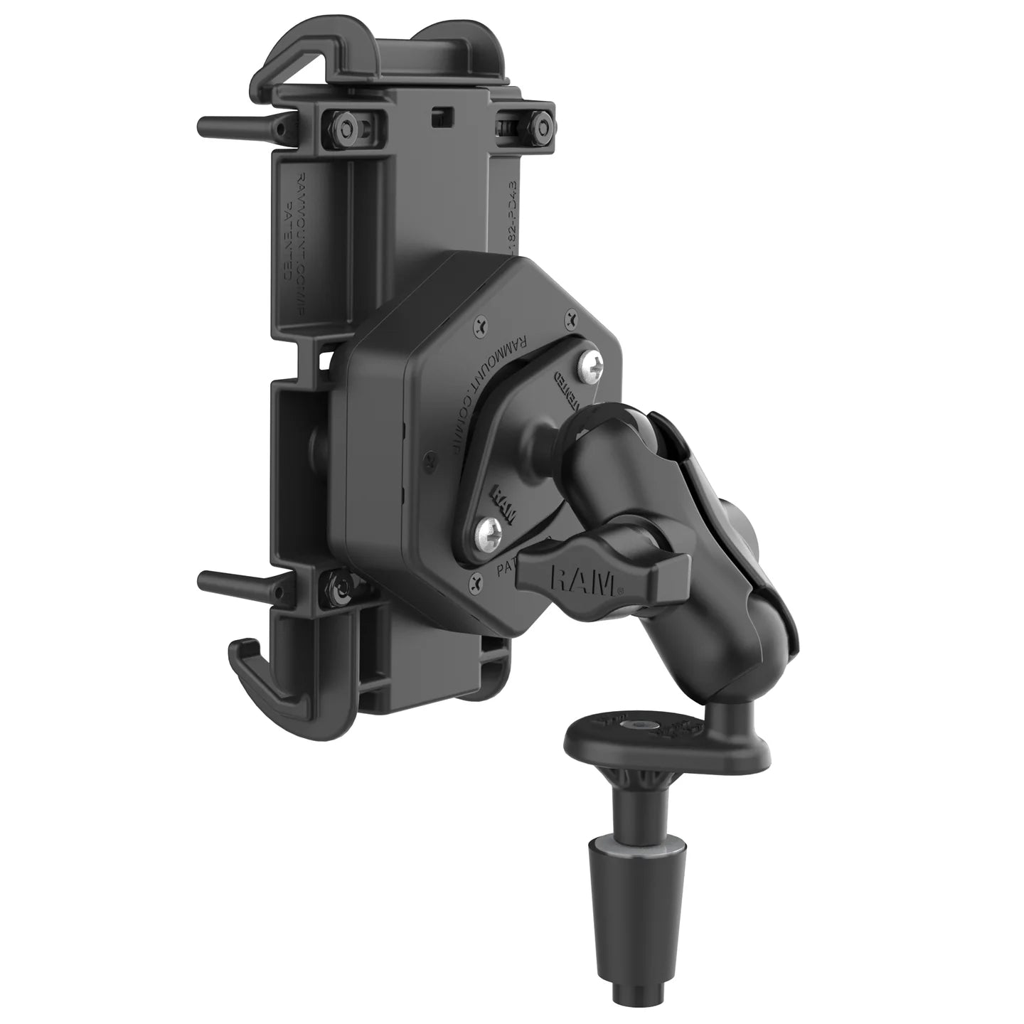 RAM MOUNTS | RAM Quick-Grip XL Phone Mount with Vibe-Safe & Fork Stem Base - Short