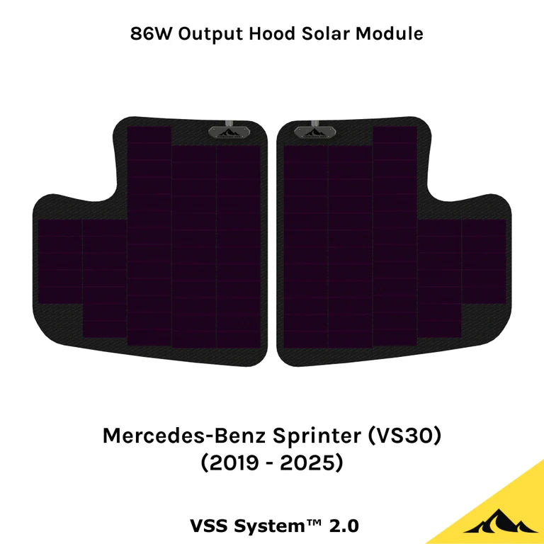 CASCADIA 4X4 | Mercedes-Benz Sprinter VS30 (2019-2025) Hood / Bonnet Solar Panel VSS System 2.0