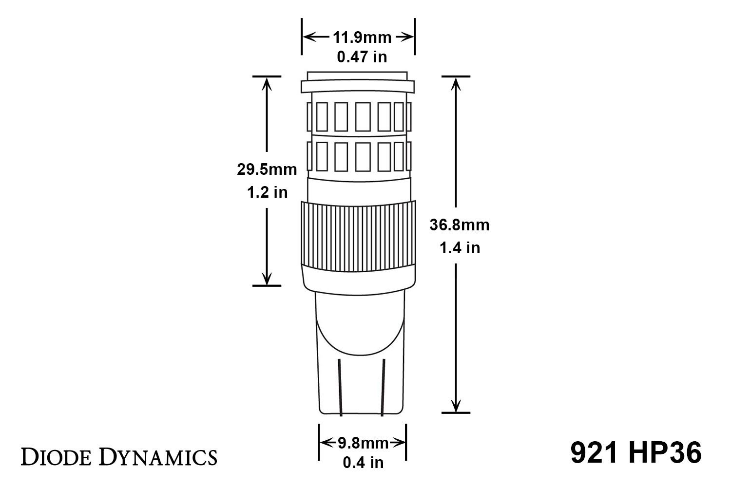 DIODE DYNAMICS | 921 HP36 Cool White Backup LED Bulbs