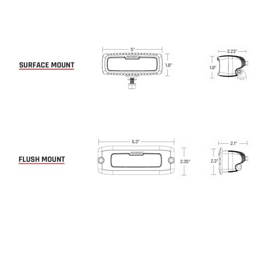 RIGID INDUSTRIES | SR-Q Series Pro Flood Diffused Pair Black Flush Mount (925513)