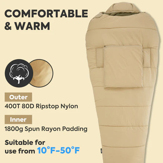 ICECO | 10°F Sleeping Bags for Adults Warm Camping Sleeping Bag