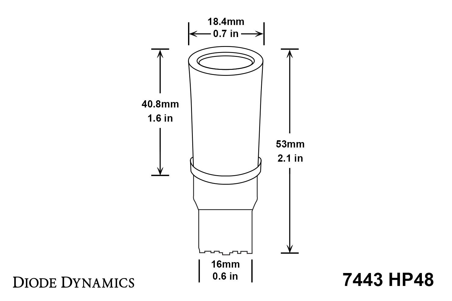 DIODE DYNAMICS | 7440/7443 HP48 Tail Light LED Bulbs