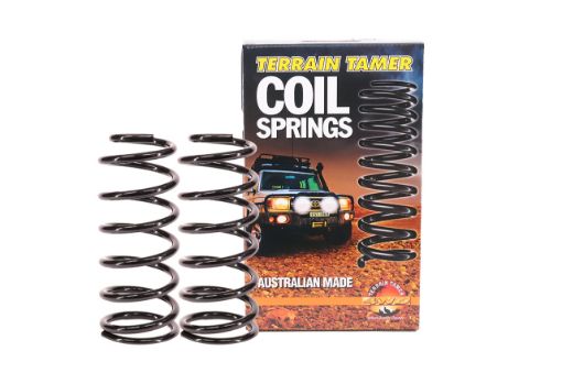 TERRAIN TAMER | Land Cruiser 70 Series LJ70/73 & RJ70/73 Round Headlights 1984-1989 Rear Coil Springs Raised Height 0.5" 220lb Heavy Duty (TTCS-1532)