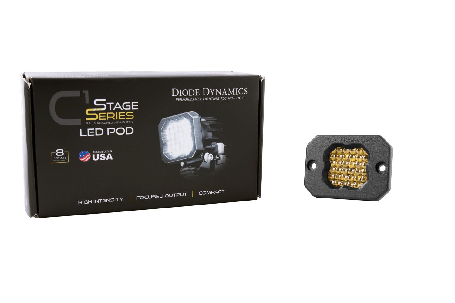 DIODE DYNAMICS | SSC1 Yellow Sport Flush Mount LED Pod (One)