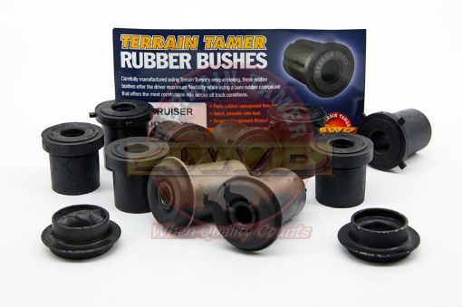 TERRAIN TAMER | Land Cruiser 70 Series HZJ76 & VDJ76 From 1/2007 Rear Bushing Shackle Kit To Suit Genuine Pin Rubber (BK10)