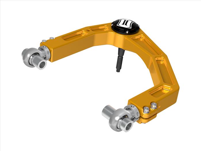 ICON VEHICLE DYNAMICS | Tacoma 4th Gen & Land Cruiser 250 Series 2024 Front Billet Upper Control Arms with Delta Joint Pro Gold Anodizing (58552GDJ)