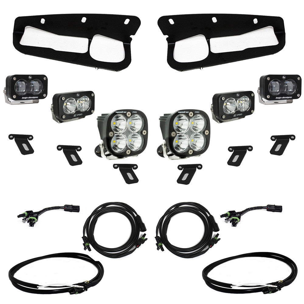 BAJA DESIGNS | Ford Bronco 2021-2024 S2 SAE Pro Fog Pocket Light Kit Steel Bumper