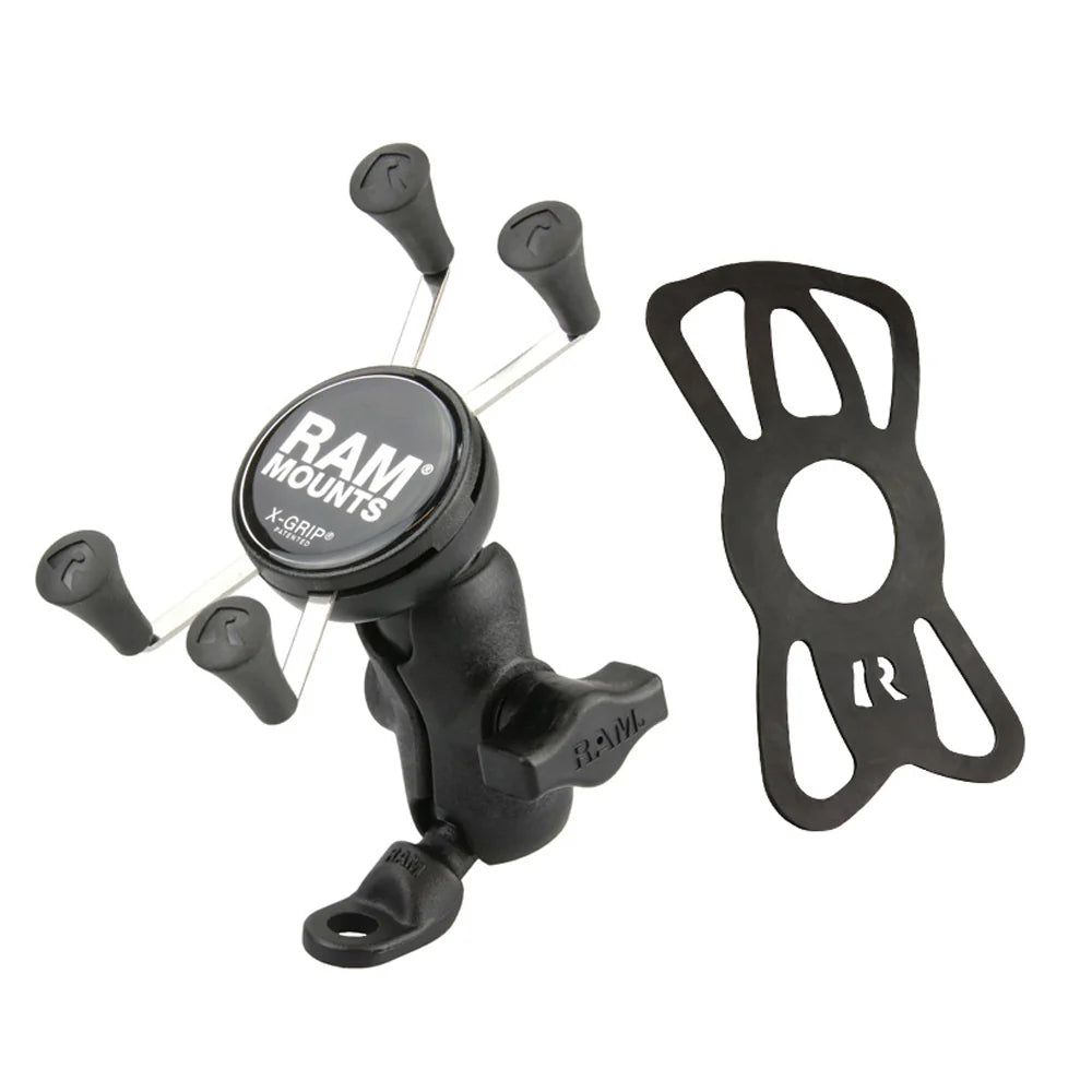 RAM MOUNTS | RAM X-Grip Phone Mount with 9mm Angled Bolt Head Adapter - Composite