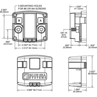 BLUE SEA SYSTEMS | Battery Link Automatic Charging Relay 120A (393739)