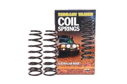 TERRAIN TAMER | Land Cruiser 70 Series LJ70/73 & RJ70/73 Round Headlights 1984-1989 Front Coil Springs Standard Height 110lb (TTCS-1435)