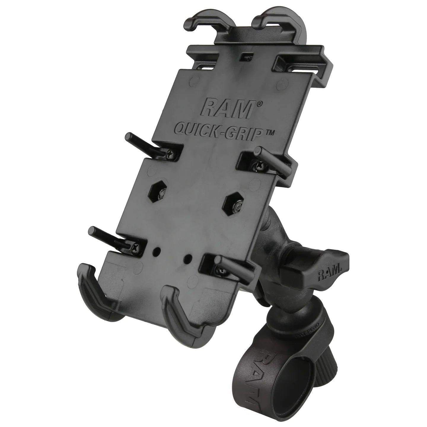 RAM MOUNTS | RAM Quick-Grip XL Phone Mount with RAM Tough-Strap Handlebar Base