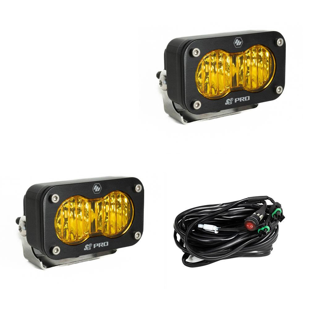 BAJA DESIGNS | S2 Pro Black LED Auxiliary Light Pod Pair Universal