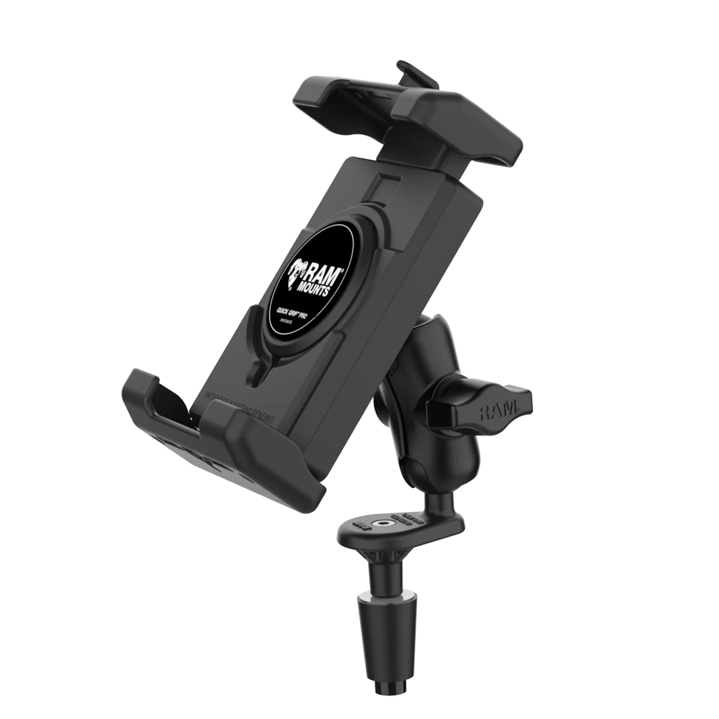 RAM MOUNTS | RAM Quick-Grip Pro XL Phone Mount with Fork Stem Base - Short