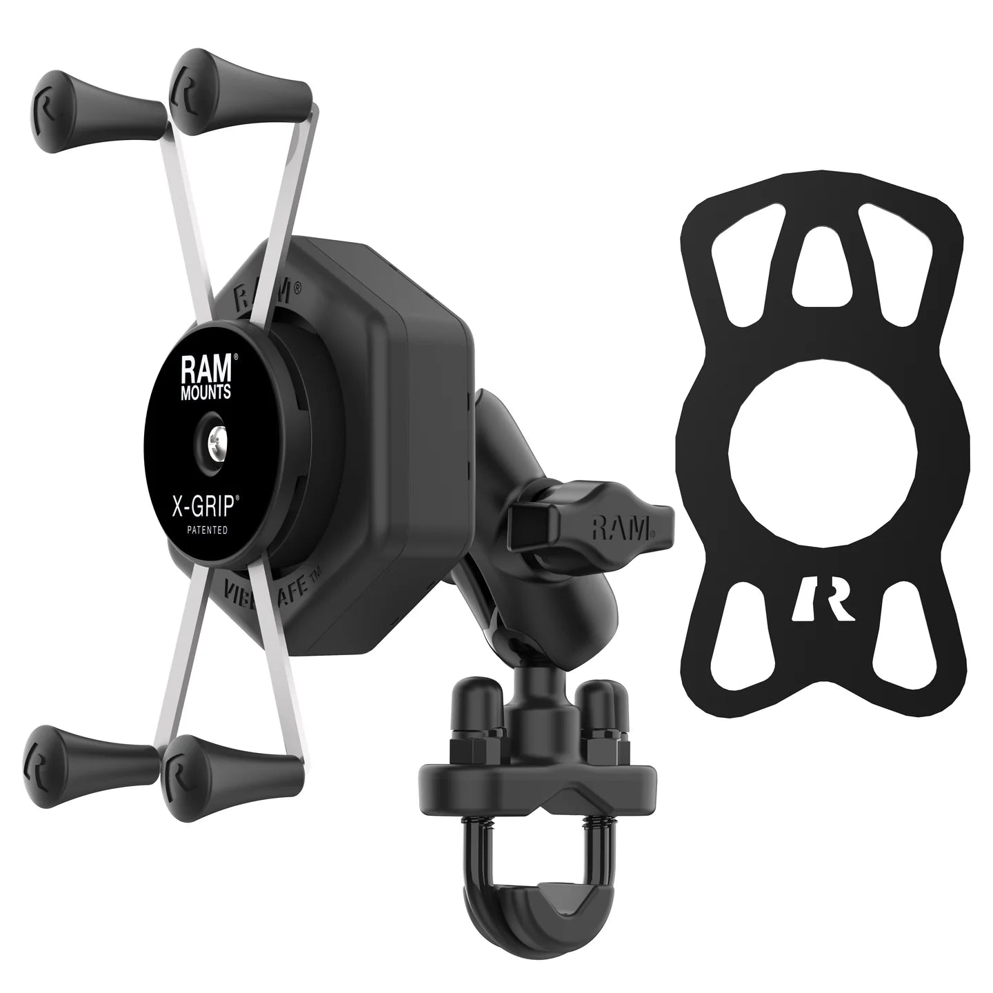 RAM MOUNTS | RAM X-Grip Large Phone Mount with Vibe-Safe & U-Bolt Base - Short