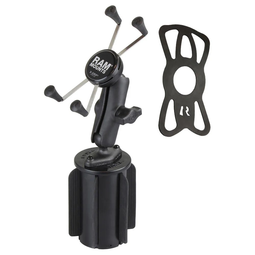 RAM MOUNTS | RAM X-Grip Large Phone Mount with RAM-A-CAN II Cup Holder Base