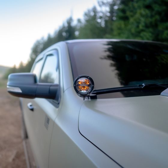 RIGID INDUSTRIES | Dodge RAM 1500 2019-2025 and TRX 2019-2025 A-Pillar LED Light Mounts (46717)