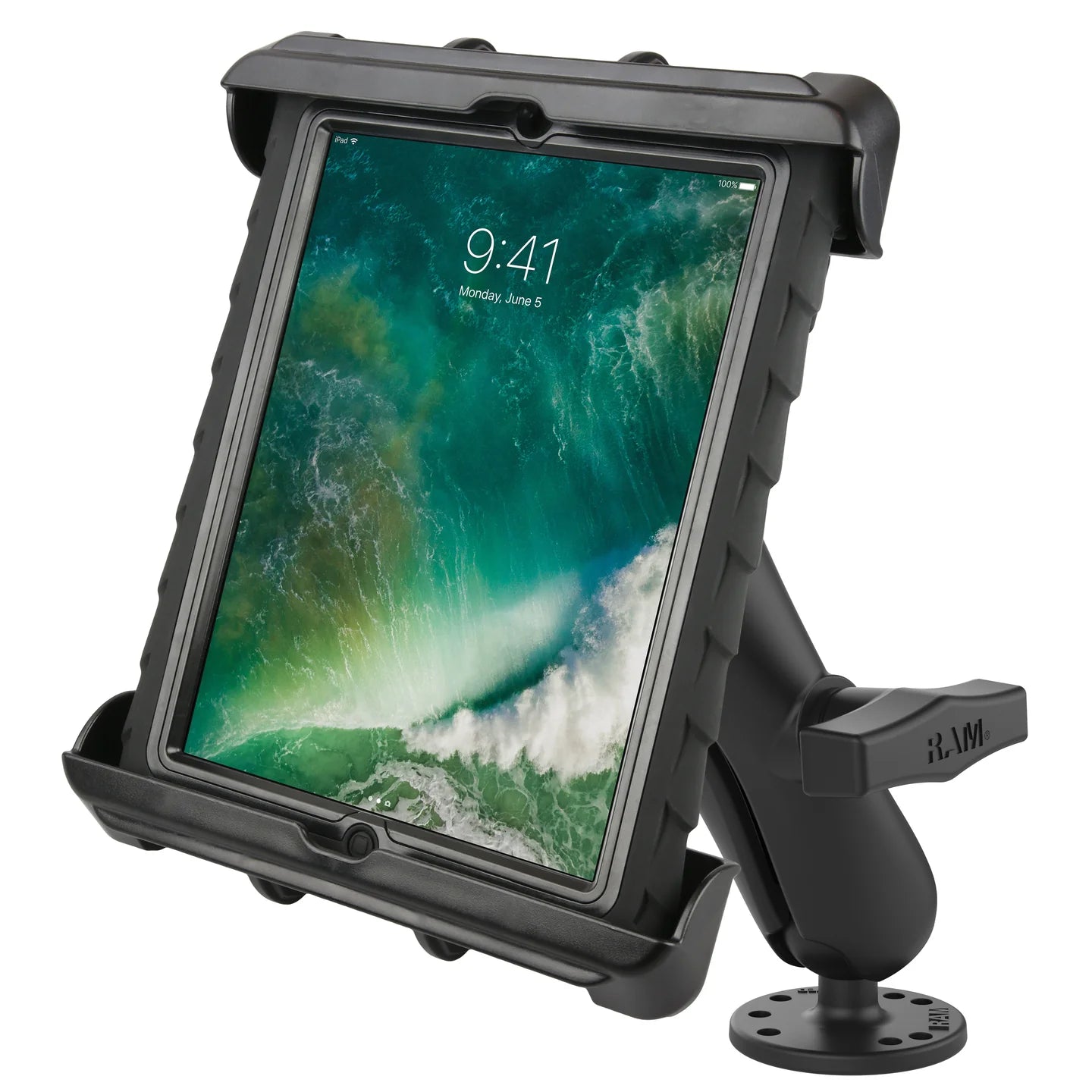 RAM MOUNTS | RAM Tab-Tite Flat Surface Mount for iPad Gen 1-4 with Case + More
