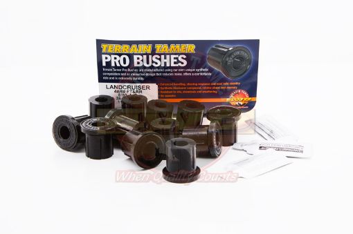 TERRAIN TAMER | Land Cruiser 70 Series BJ70/73/74 & FJ70/73 From 11/1984 & HZJ70/73 & PZJ70/73 From 1/1990 Front Pro Bushing Shackle Kit Synthetic (BK5P)