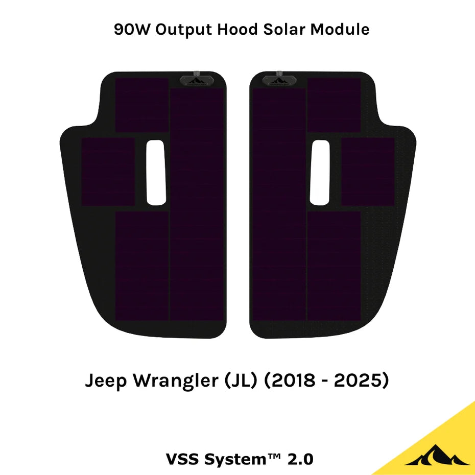 CASCADIA 4X4 | Jeep Wrangler JL (2018-2025) Hood Solar Panel VSS System 2.0