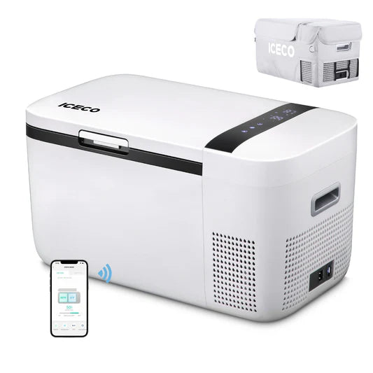 ICECO | 21QT GO20 Dual Zone 12V Portable Freezer (White)