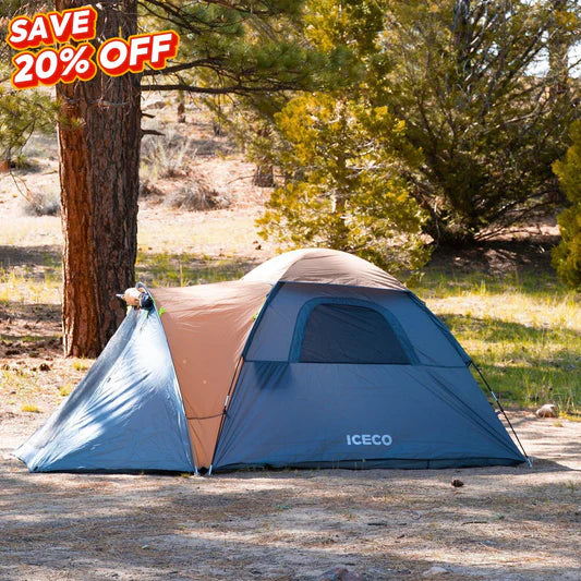 ICECO | All Season 4 People Camping Tent With 10°F Sleeping Bag