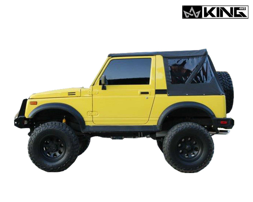 KING 4WD | Suzuki Samurai 1986-1994 Premium Replacement Soft Top Black Diamond With Tinted Windows (14011035)