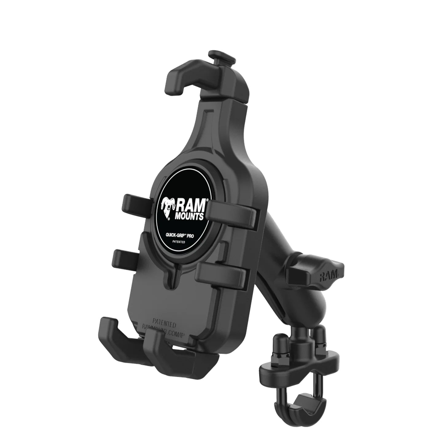 RAM MOUNTS | RAM Quick-Grip Pro Phone Mount with Handlebar U-Bolt Base - Medium