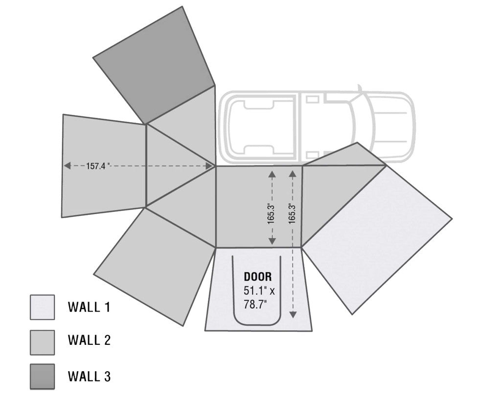 OVERLAND VEHICLE SYSTEMS | Nomadic 270 Passenger Awning Wall 3 (18149909)